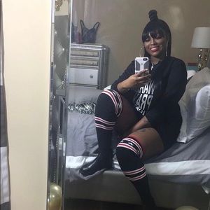 Thigh high sock boots